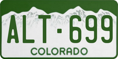 CO license plate ALT699