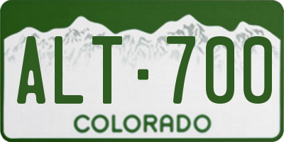 CO license plate ALT700