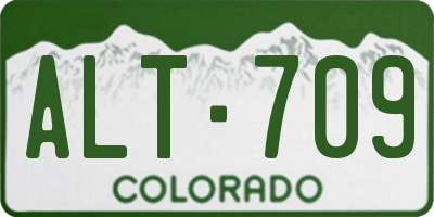 CO license plate ALT709