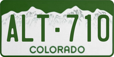 CO license plate ALT710