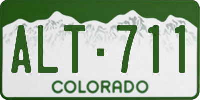 CO license plate ALT711