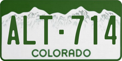 CO license plate ALT714