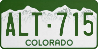 CO license plate ALT715