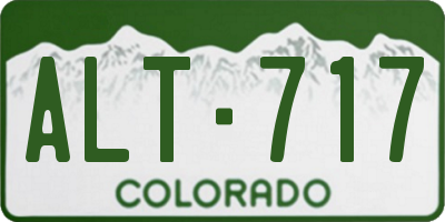 CO license plate ALT717