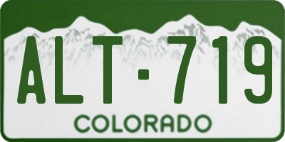 CO license plate ALT719