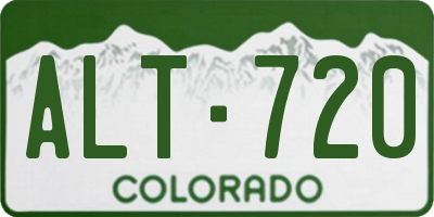 CO license plate ALT720