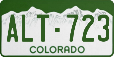 CO license plate ALT723