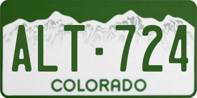 CO license plate ALT724