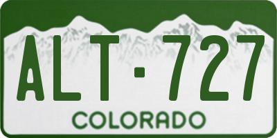 CO license plate ALT727