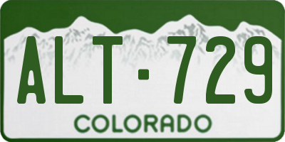 CO license plate ALT729