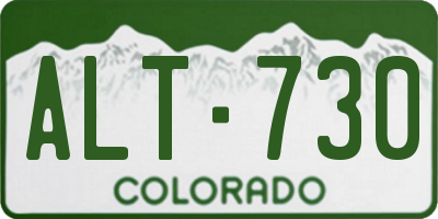 CO license plate ALT730