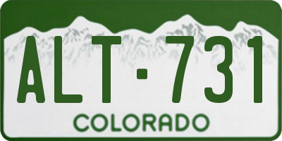 CO license plate ALT731