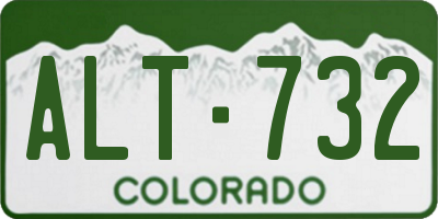 CO license plate ALT732