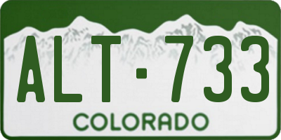 CO license plate ALT733