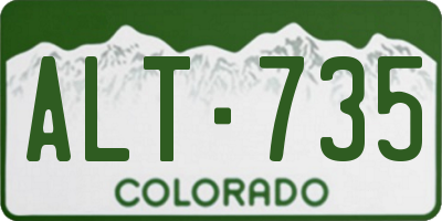 CO license plate ALT735