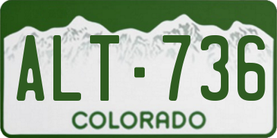 CO license plate ALT736
