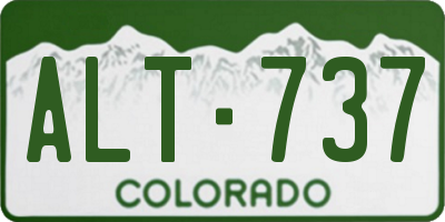 CO license plate ALT737