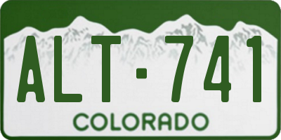 CO license plate ALT741