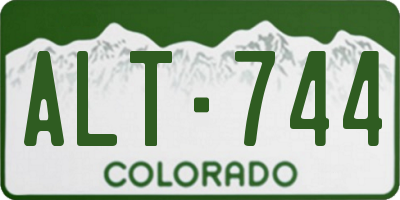 CO license plate ALT744