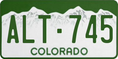 CO license plate ALT745