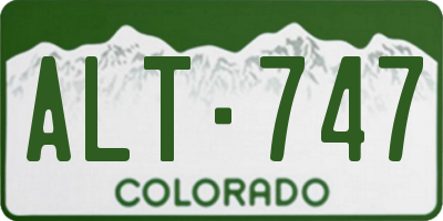 CO license plate ALT747