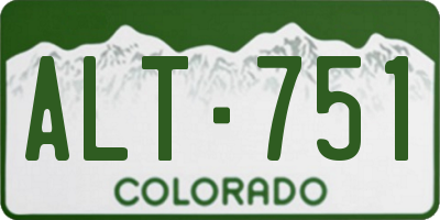 CO license plate ALT751