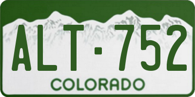 CO license plate ALT752
