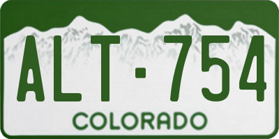 CO license plate ALT754
