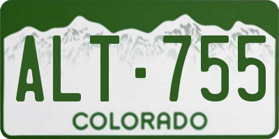 CO license plate ALT755