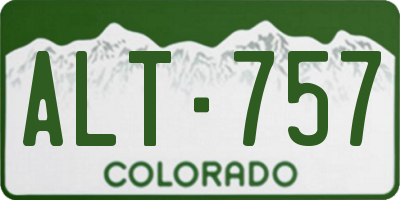 CO license plate ALT757