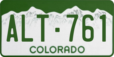 CO license plate ALT761