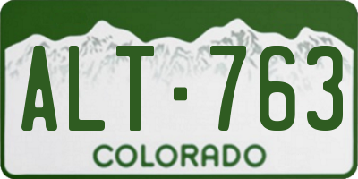 CO license plate ALT763