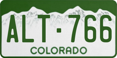 CO license plate ALT766