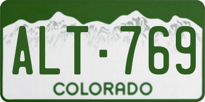 CO license plate ALT769