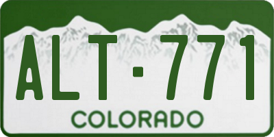 CO license plate ALT771