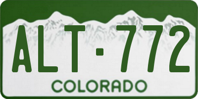 CO license plate ALT772