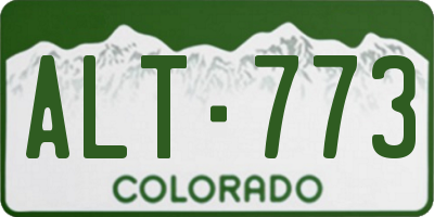 CO license plate ALT773
