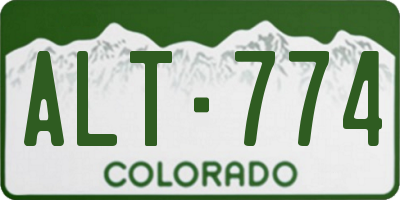 CO license plate ALT774