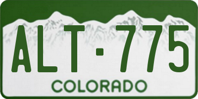 CO license plate ALT775