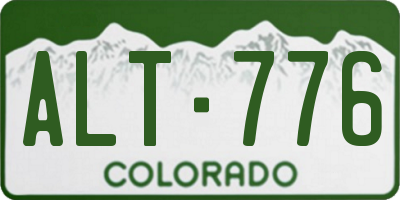 CO license plate ALT776
