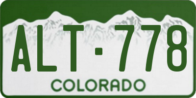 CO license plate ALT778