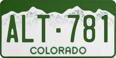 CO license plate ALT781