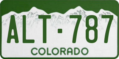 CO license plate ALT787