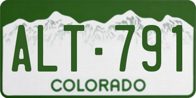 CO license plate ALT791
