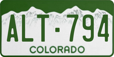 CO license plate ALT794