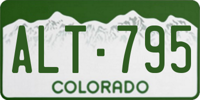 CO license plate ALT795