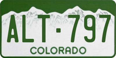 CO license plate ALT797