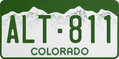 CO license plate ALT811