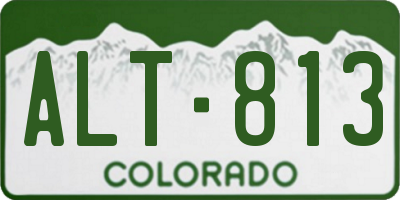CO license plate ALT813
