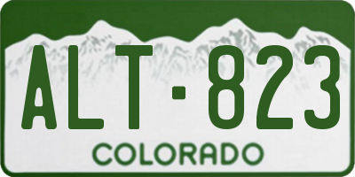 CO license plate ALT823